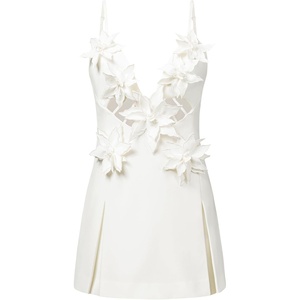 image:imageJW PEI Womens Yuliya Floral Embellishment VNeckline Mini DressWhite