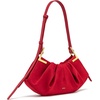 image:imageJW PEI Womens Amelia Faux Suede Pleated Shoulder BagRed