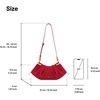 image:imageJW PEI Womens Amelia Faux Suede Pleated Shoulder BagRed