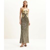 image:imageJW PEI Womens Araminta Sequined Gown with Floral DetailsGold