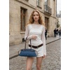 image:imageJW PEI Womens Arden Belt Detail EastWest Shoulder BagBlue Denim