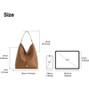 image:imageJW PEI Womens Aria Faux Suede Shoulder BagBrown Vegan Leather