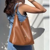 image:imageJW PEI Womens Aria Faux Suede Shoulder BagBrown Vegan Leather