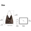 image:imageJW PEI Womens Aria Faux Suede Shoulder BagDark Brown