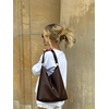 image:imageJW PEI Womens Aria Faux Suede Shoulder BagDark Brown