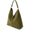 image:imageJW PEI Womens Aria Faux Suede Shoulder BagDark Olive