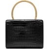 image:imageJW PEI Womens Astrid Calla Lily Metal Handle Top Handle BagBlack Croc