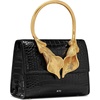 image:imageJW PEI Womens Astrid Calla Lily Metal Handle Top Handle BagBlack Croc
