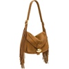 image:imageJW PEI Womens Avery Fringe Faux Suede Shoulder Bag