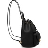 image:imageJW PEI Womens Avery Pebbled Drawstring Utility BackpackBlack Solid