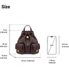 image:imageJW PEI Womens Avery Pebbled Drawstring Utility BackpackSolid Dark Brown