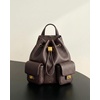 image:imageJW PEI Womens Avery Pebbled Drawstring Utility BackpackSolid Dark Brown