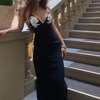 image:imageJW PEI Womens Ayliua SweetheartNeckline Rhinestones Embellished Long DressBlack