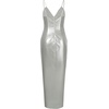 image:imageJW PEI Womens Ayliua SweetheartNeckline Rhinestones Embellished Long DressSilver