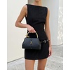 image:imageJW PEI Womens Bruna Dachshund Metal Handle Top Handle BagBlack