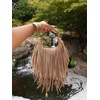 image:imageJW PEI Womens Chloe Metal Handle Fringe Top HandbagKhaki