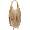 image:imageJW PEI Womens Chloe Metal Handle Fringe Top HandbagKhaki