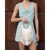 image:imageJW PEI Womens Chloe Metal Handle Fringe Top HandbagOffwhite