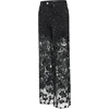 image:imageJW PEI Womens Embroidery High Rise Wide Leg Lace Denim Jeans with RhinestoneBlack