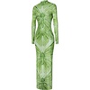 image:imageJW PEI Womens Emerald Dragonfly Sheer Mesh GownGreen