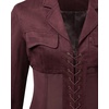 image:imageJW PEI Womens Faux Suede Corset Jacket Mini DressClaret