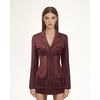 image:imageJW PEI Womens Faux Suede Corset Jacket Mini DressClaret