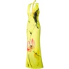 image:imageJW PEI Womens Floral Satin Halter DressYellowPink