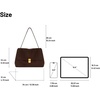 image:imageJW PEI Womens Hilary Shoulder BagDark Brown Faux Suede