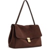 image:imageJW PEI Womens Hilary Shoulder BagDark Brown Faux Suede