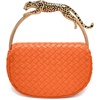 image:imageJW PEI Womens Ione Woven Leopard Shaped Top Handle BagOrange