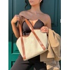 image:imageJW PEI Womens Kiana Large Capacity Tote BagBrown Canvas