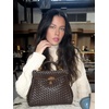 image:imageJW PEI Womens Lucia Classic Top HandbagWoven Dark Brown