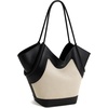 image:imageJW PEI Womens Maribel Woven Panel Tote BagBlack