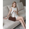image:imageJW PEI Womens Mireya Faux Suede Chain Shoulder BagDark Brown