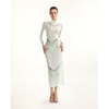image:imageJW PEI Womens Moth Sheer Mesh GownGreenBeige