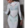 image:imageJW PEI Womens Moth Sheer Mesh GownGreenBeige