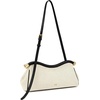 image:imageJW PEI Womens Naomi Satin Curved Shoulder BagBlack Canvas