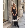 image:imageJW PEI Womens Naomi Satin Curved Shoulder BagBlack Canvas