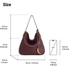 image:imageJW PEI Womens Nina Metal Charm Hobo BagBurgundy