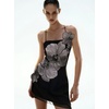 image:imageJW PEI Womens Orchid Appliqu Mini DressBlackSilver