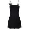 image:imageJW PEI Womens Orchid Appliqu Mini DressBlackSilver