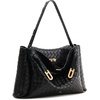 image:imageJW PEI Womens Rhea Large Shoulder BagBlack Woven