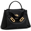 image:imageJW PEI Womens Rhea Small Pebbled Double Buckle Shoulder BagBlack