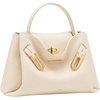 image:imageJW PEI Womens Rhea Small Pebbled Double Buckle Shoulder BagWhite