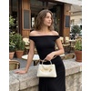 image:imageJW PEI Womens Rhea Small Pebbled Double Buckle Shoulder BagWhite