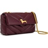image:imageJW PEI Womens Riley Dachshund Quilted Flap Shoulder BagDeep Burgundy