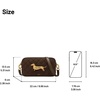 image:imageJW PEI Womens Riley Faux Suede Dachshund Quilted Crossbody BagDark Brown
