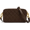 image:imageJW PEI Womens Riley Faux Suede Dachshund Quilted Crossbody BagDark Brown