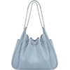 image:imageJW PEI Womens Rowan Ruched Drawstring Chain Bucket BagBlue