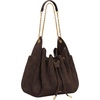 image:imageJW PEI Womens Rowan Ruched Drawstring Chain Bucket BagDark Brown